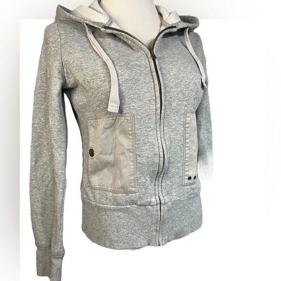 Sz small Converse one star Retro Full Zip Hoodie gray with pockets. Unisex - Picture 1 of 7